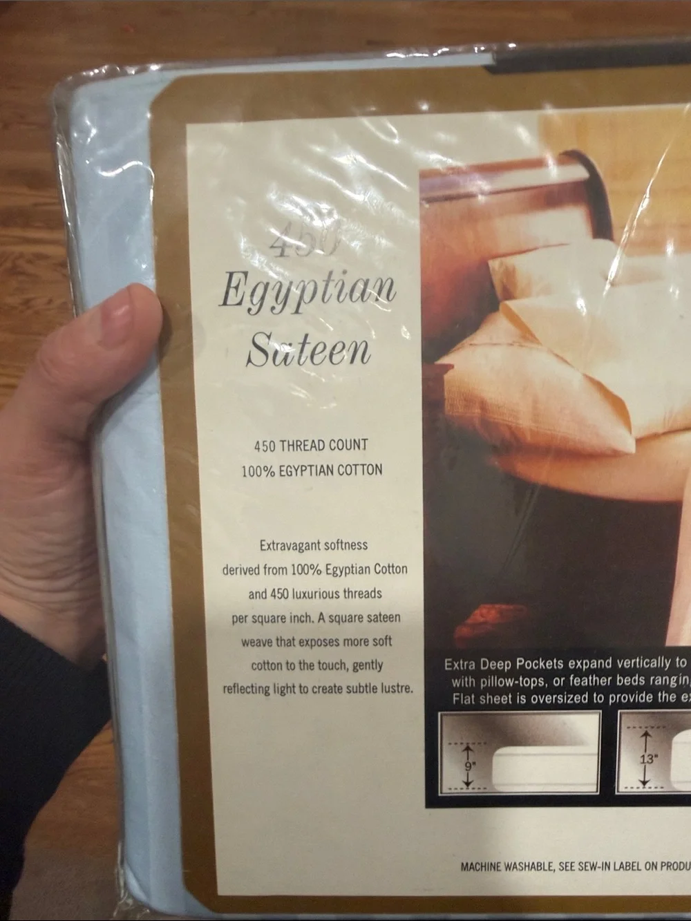 450 Egyptian Sateen Queen Sheet Set - Light Blue